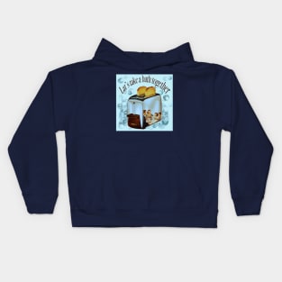 Retro inscription "Let's take a bath together" Kids Hoodie